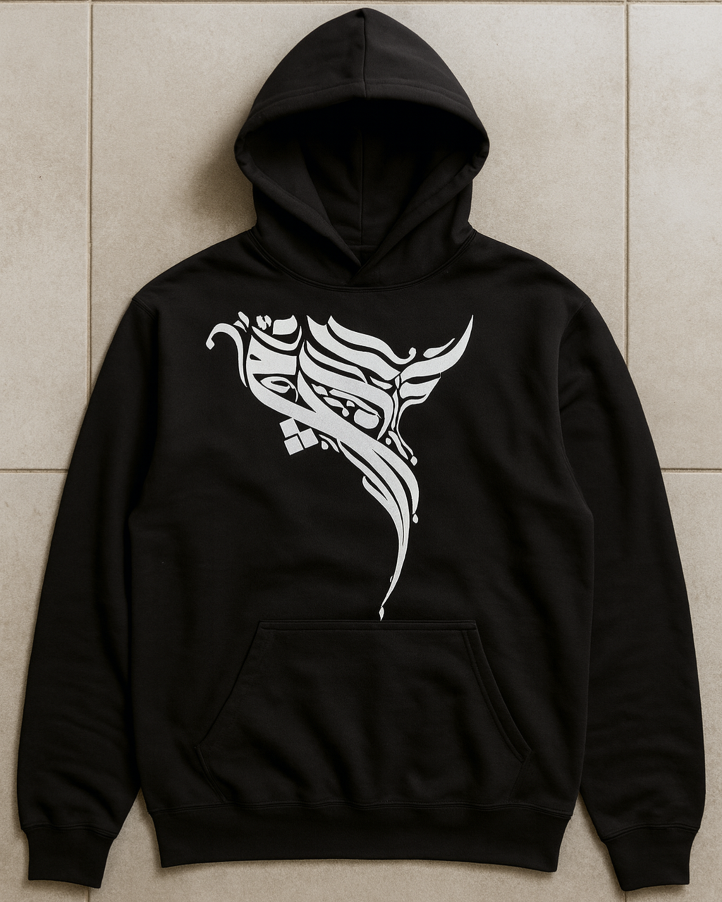 Abstract Flow Graphic Hoodie – 300 GSM