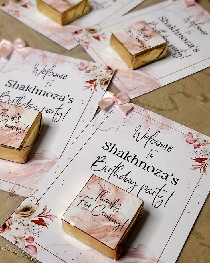 Personalized Wedding Chocolate Favors with Custom Name Card