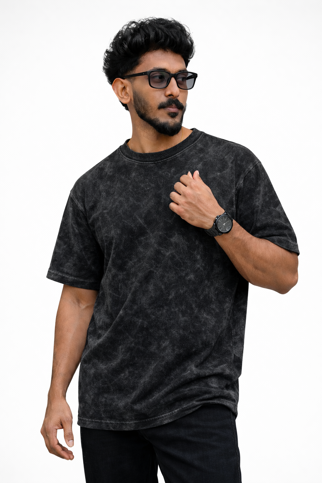 Urban Acid Wash Oversized T-Shirt – 240 GSM French Terry