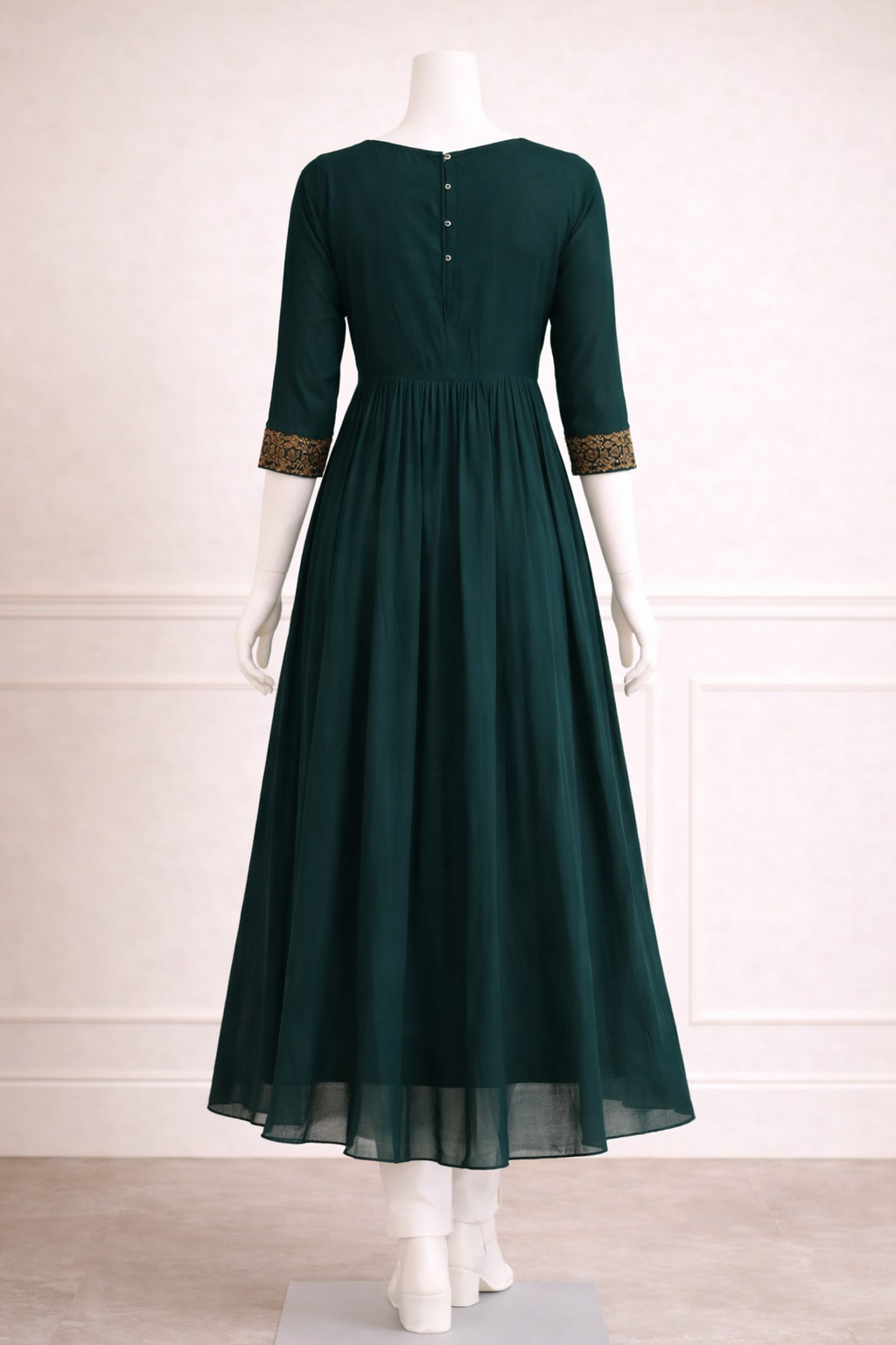 Elegant Dark Green Anarkali Kurti