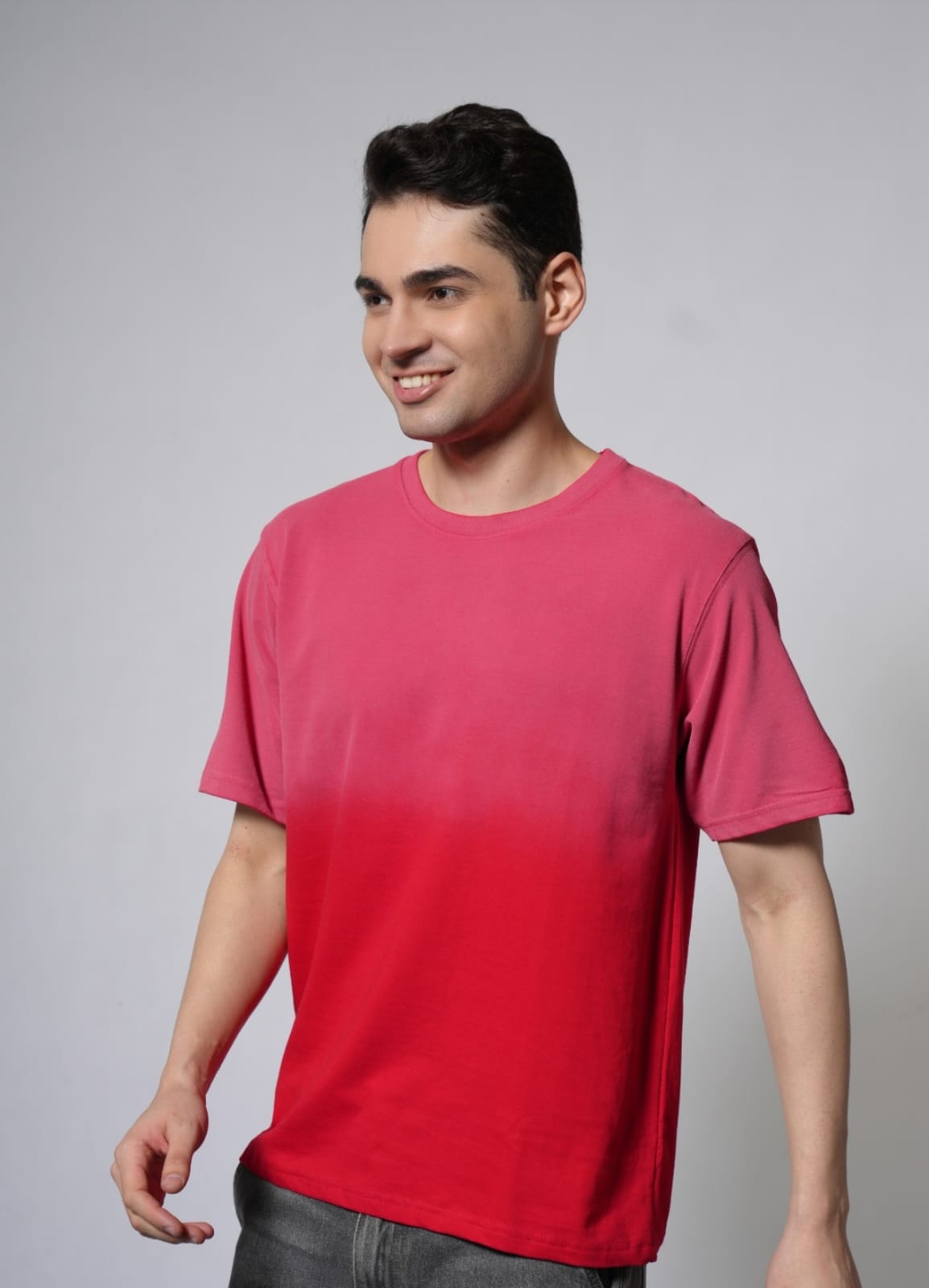Unisex 240 GSM French Terry Dual-Tone Gradient T-Shirt