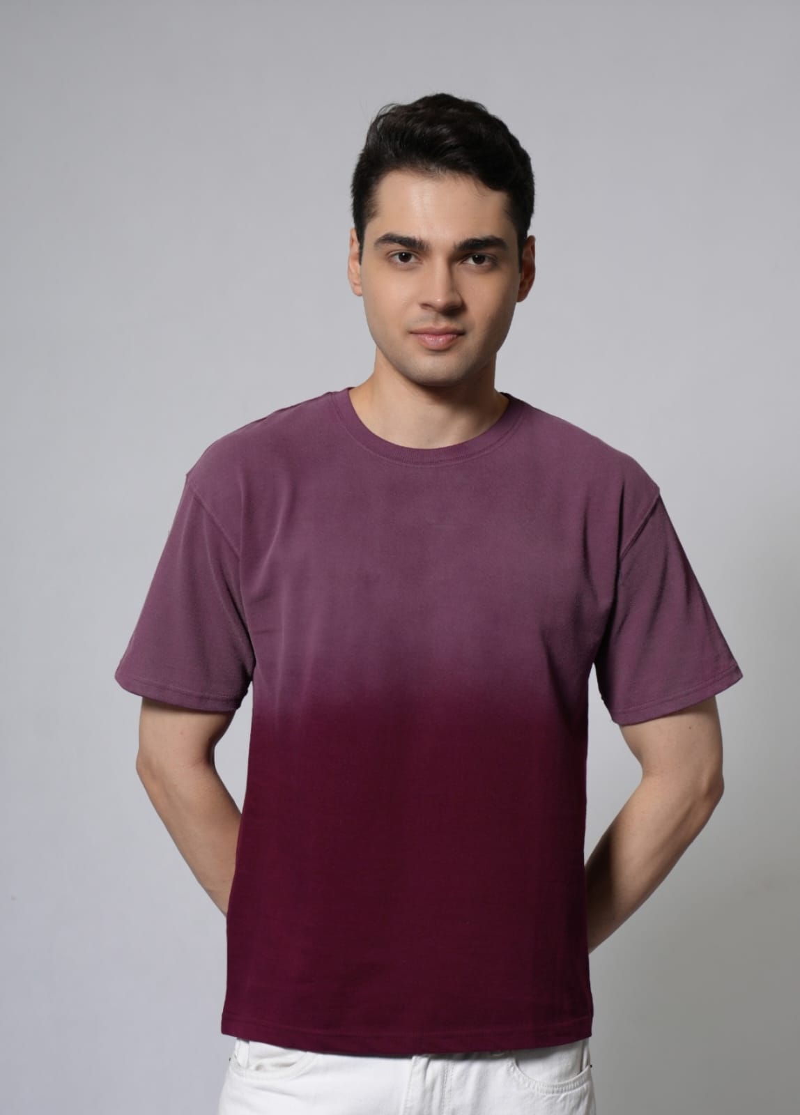 Unisex 240 GSM French Terry Dual-Tone Gradient T-Shirt