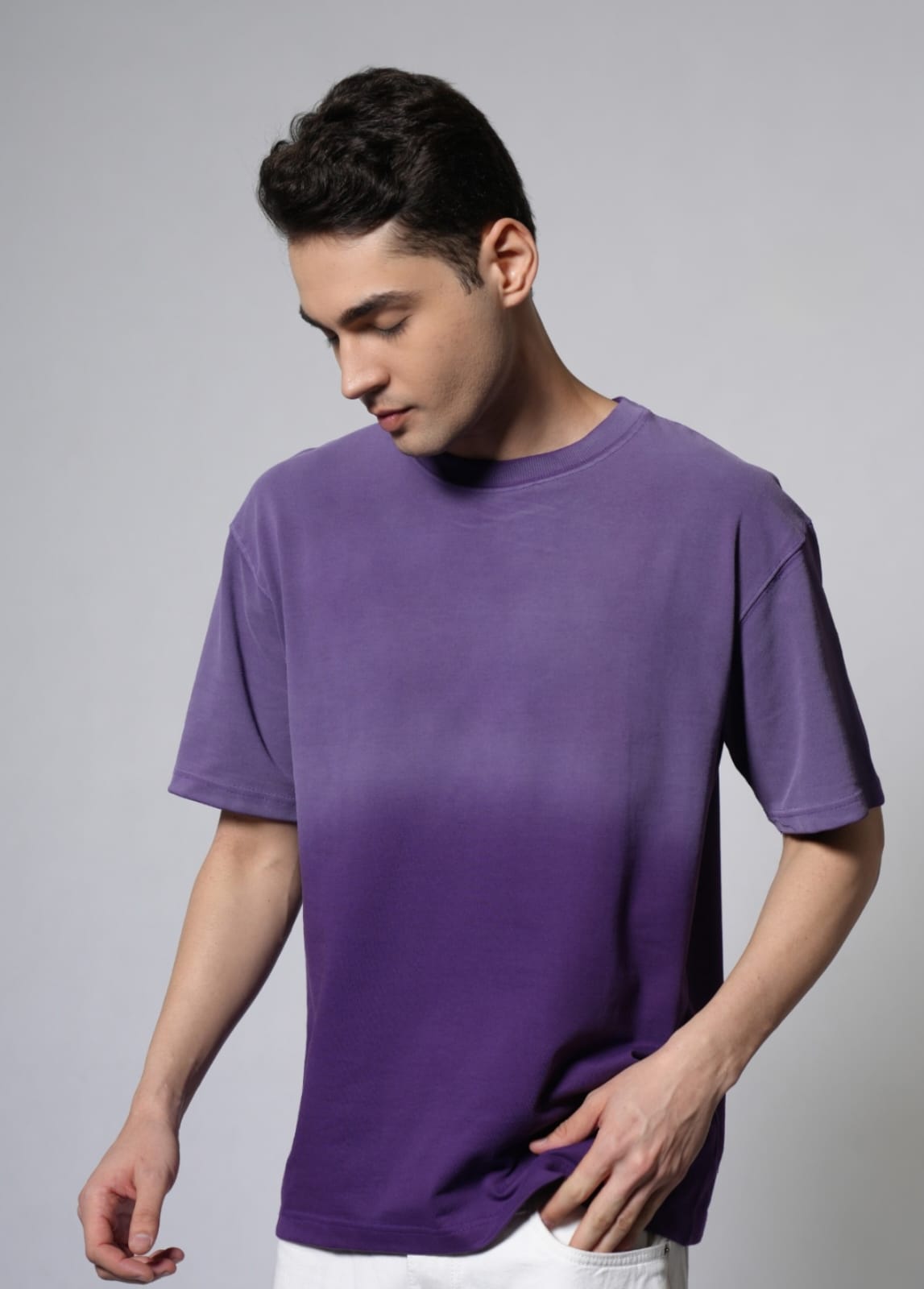 Unisex 240 GSM French Terry Dual-Tone Gradient T-Shirt
