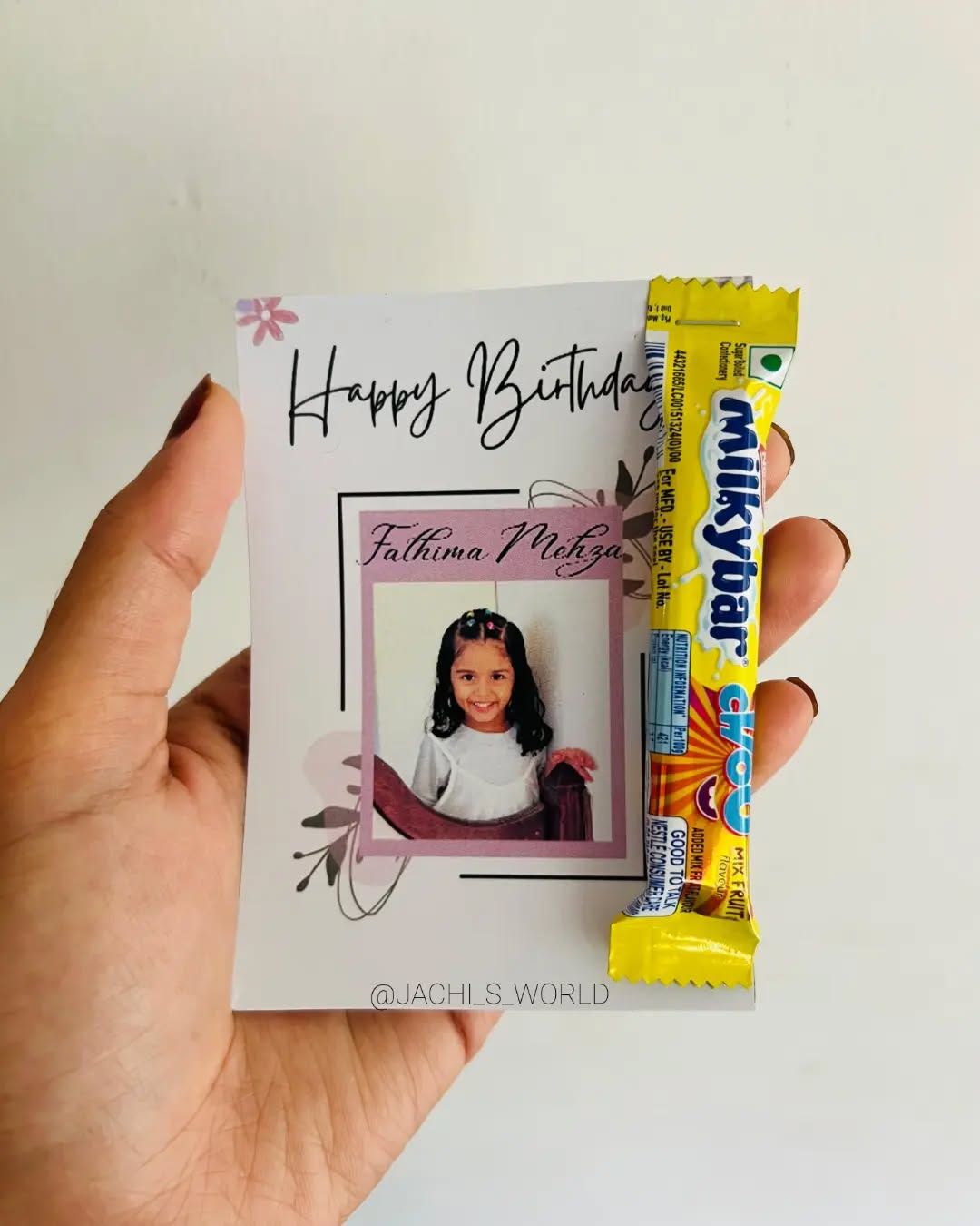Personalized Kids Birthday Return Gift Set with Chocolate & Pencil