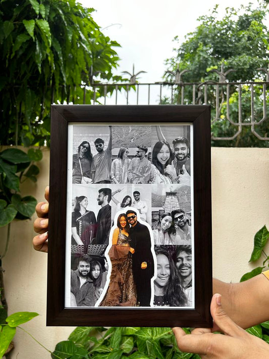 Custom Photo Collage Frame – Personalized Gift for Couples