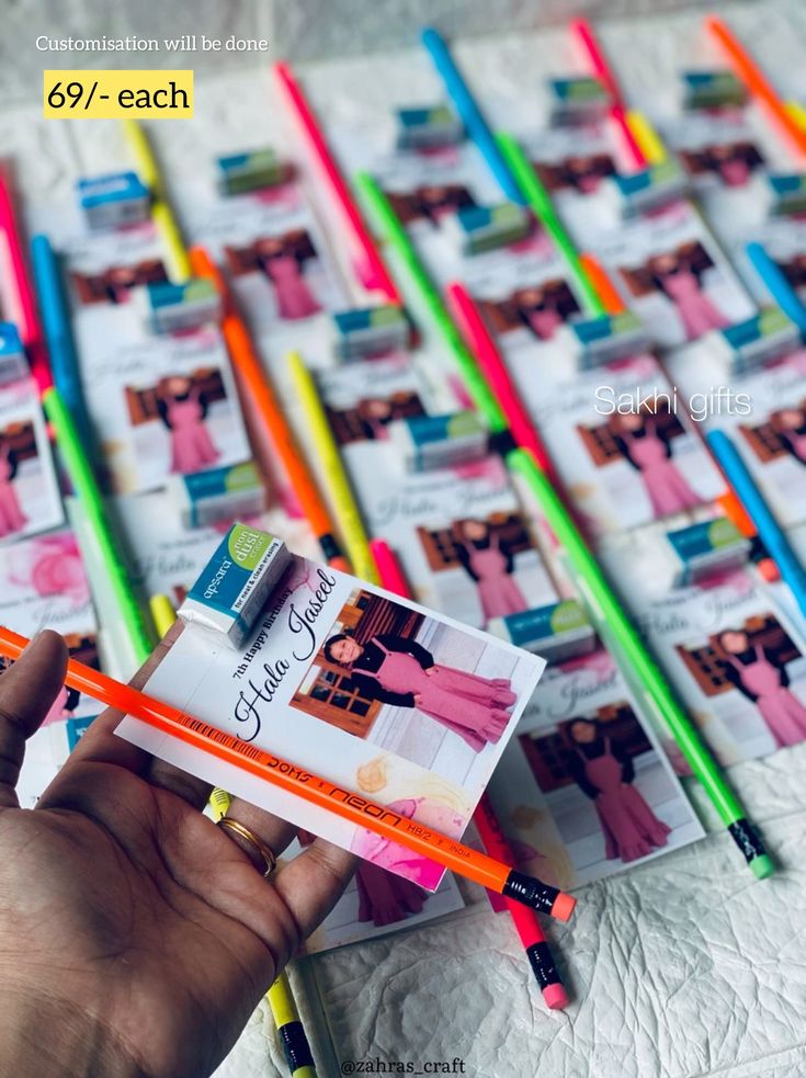 Personalized Kids Birthday Return Gift Set with Chocolate & Pencil