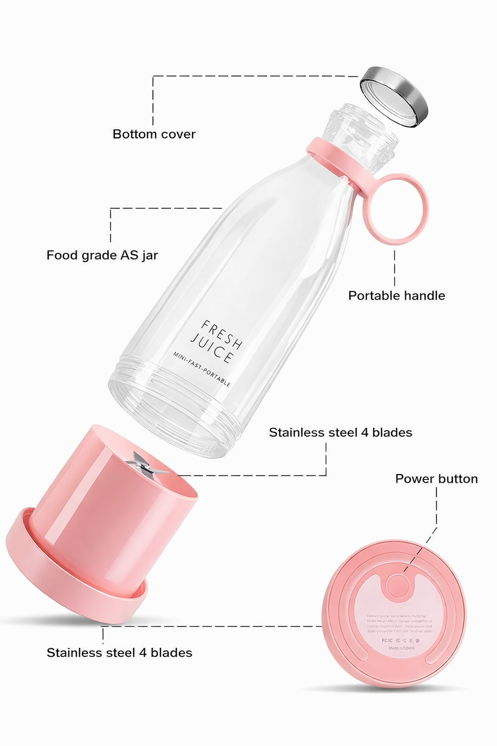 Travel Portable Mini Juice Blender  ⭐⭐⭐⭐⭐4.7