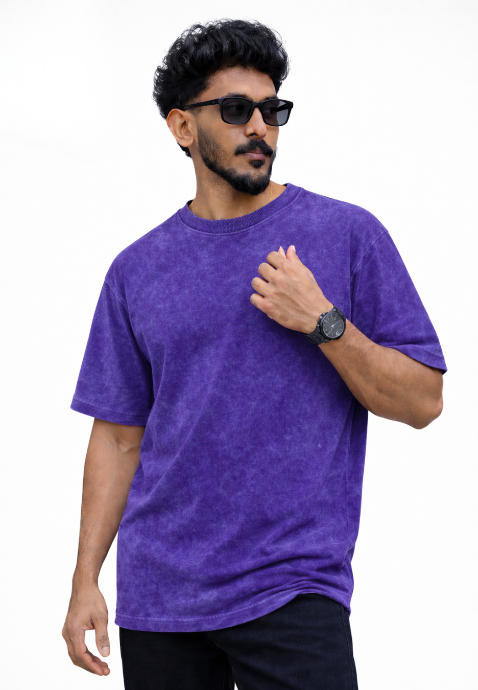 Urban Acid Wash Oversized T-Shirt – 240 GSM French Terry